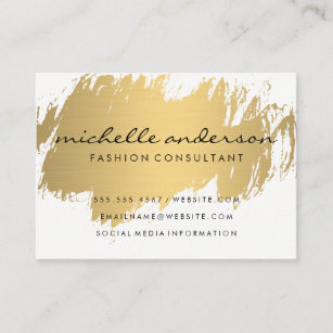 Faux Gold Brushed Business Card