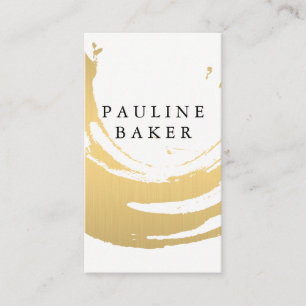 Faux Gold Brushed Business Card