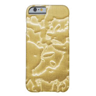 Faux Gold Bubbled and Scratched Pattern Barely There iPhone 6 Case