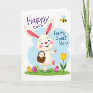 Faux Gold Bunny Celebration Card