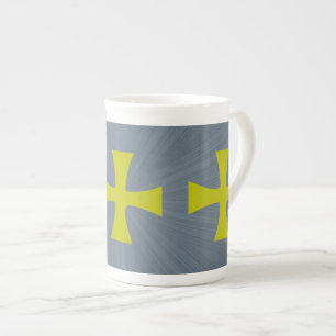 Faux Gold Byzantine Cross Bone China Mug