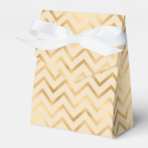 Faux Gold Chevron Pattern Favour Box