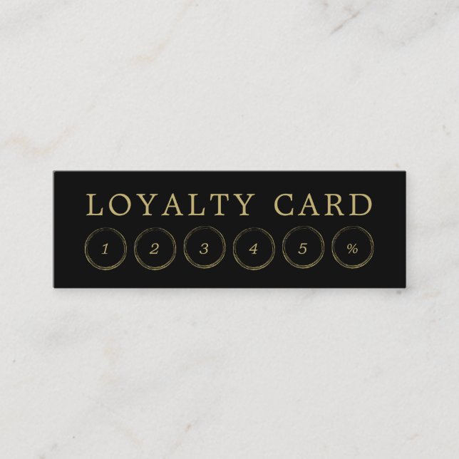 Faux Gold Circle Design Loyalty Card (Front)