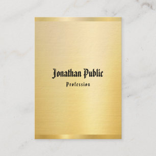 Faux Gold Classic American Text Vintage Template Business Card