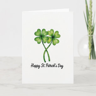 Faux Gold Clover Happy Day Card