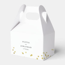 Faux Gold Confetti | Modern Wedding Favour Box