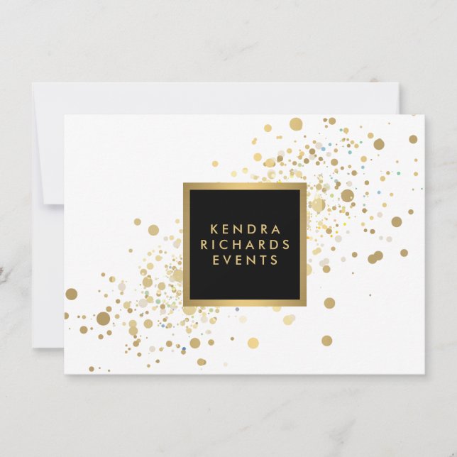 Faux Gold Confetti on White Gift Certificate (Front)