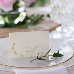 Faux Gold Confetti Place Card