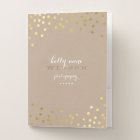 FAUX GOLD CONFETTI SPOTS white on kraft