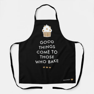 Faux Gold Cupcake Good Things Baking Add Name Apron