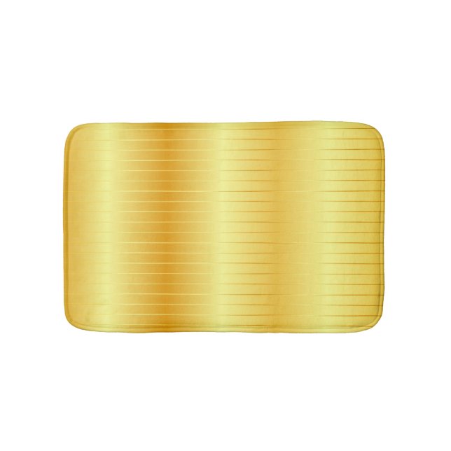Faux Gold Custom Trendy Elegant Template Bath Mat (Front)