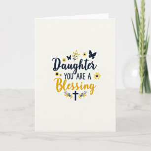 Faux Gold Daughter Blessing Card