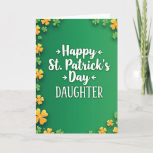 Faux Gold Daughter St Patricks Card