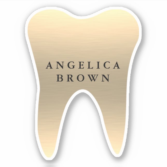 Faux Gold Dental Sticker (Front)