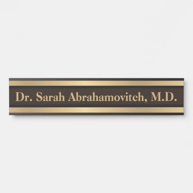 Faux Gold Doctor Doctor's Office Door Sign (Front)