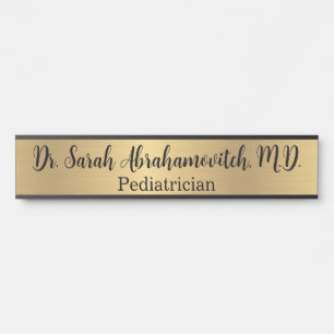 Faux Gold Doctor Doctor's Office Door Sign