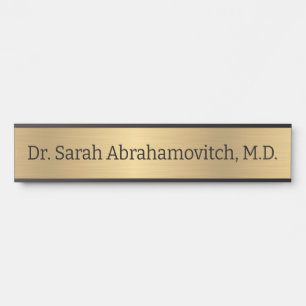 Faux Gold Doctor Doctor's Office Door Sign