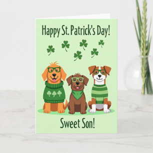 Faux Gold Dogs Happy Day Card