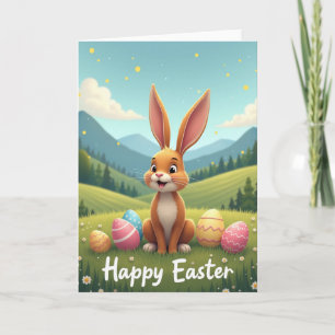 Faux Gold Easter Bunny Card