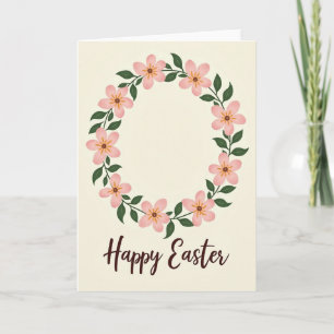 Faux Gold Easter Floral Card