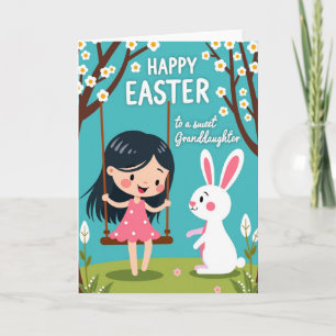 Faux Gold Easter Granddaughter Card