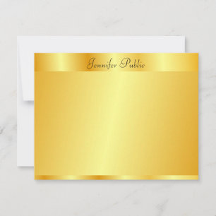 Faux Gold Elegant Hand Script Name Text Template