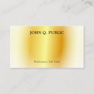 Faux Gold Elegant Modern Simple Personalised Business Card