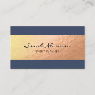 Faux gold elegant modern stylish geometric business card