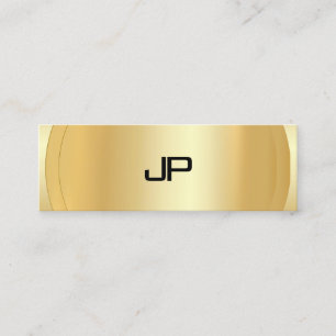 Faux Gold Elegant Monogram Modern Template Mini Business Card