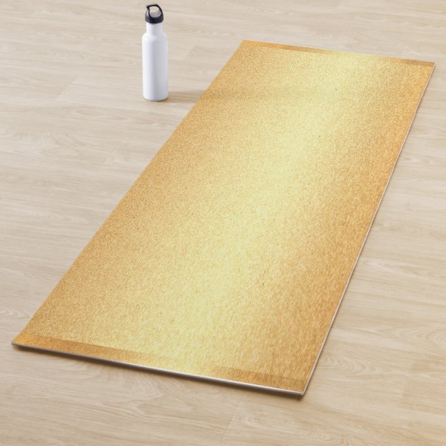 Faux Gold Fitness Sport Elegant Template Trendy Yoga Mat (In Situ)