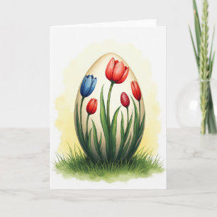 Faux Gold Floral Springtime Card