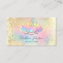 faux gold foil and pastel colours lotus