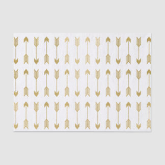 Faux Gold Foil Arrows Pattern Tissue Paper