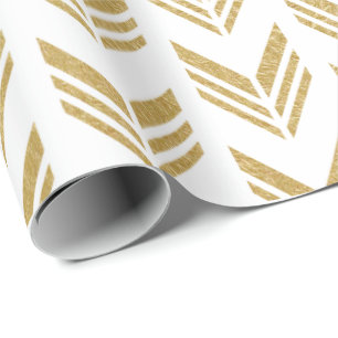 Faux Gold Foil Arrows Pattern Wrapping Paper