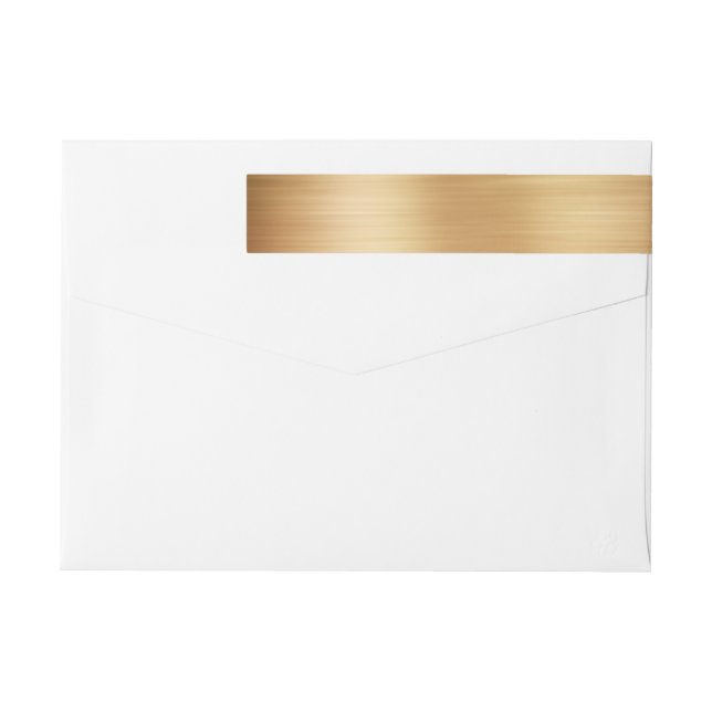 Faux Gold Foil Blank Wrap Around Label (Back)