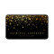 Faux Gold Foil Confetti Business Card | Black