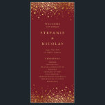 Faux Gold Foil Confetti Dots Burgundy Wedding Program<br><div class="desc">These customisable wedding programs feature faux gold foil confetti dots on a burgundy background. They are perfect for sharing your wedding ceremony details with your guests and are perfect for any wedding theme or season. Matching items are available.</div>