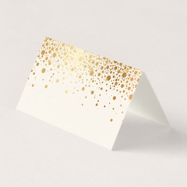 Faux Gold Foil Confetti Dots | Ivory Vintage (Front)