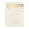 Faux Gold Foil Confetti Dots Ivory Wedding
