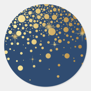 Faux Gold Foil Confetti Dots Sticker