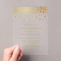Faux Gold Foil Confetti Dots Wedding 