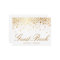 Faux Gold Foil Confetti Elegant Guest Book Sign