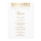 Faux Gold Foil Confetti Elegant Menu Card
