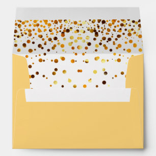 Faux Gold Foil Confetti Elegant Sparkles Envelope