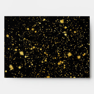 Faux Gold Foil Confetti Elegant Sparkles Envelope
