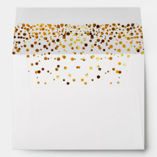 Faux Gold Foil Confetti Elegant Sparkles Envelope