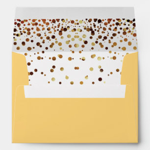 Faux Gold Foil Confetti Elegant Sparkles Envelopes