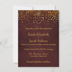 Faux Gold Foil Confetti Elegant Wedding Save The D Date
