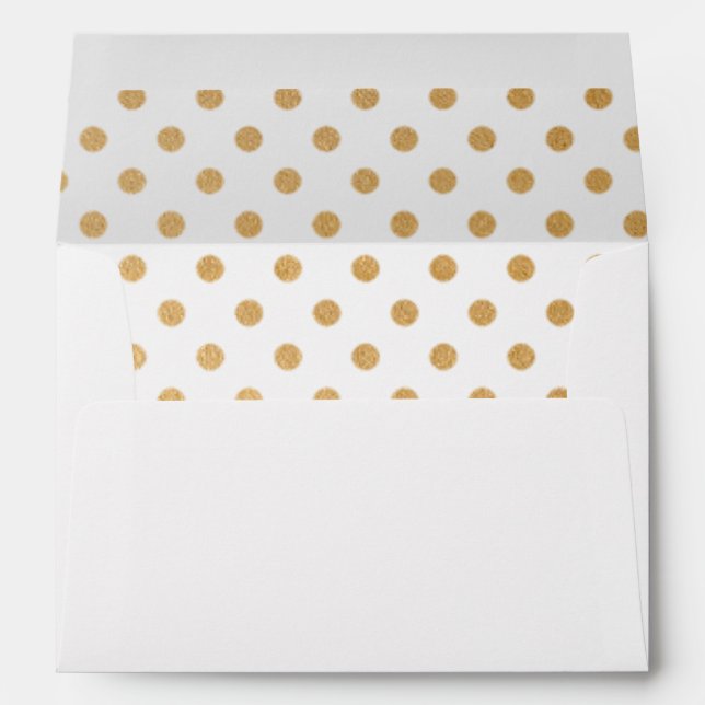 Faux gold foil dot overlay, any colour 5x7 envelope (Back (Bottom))