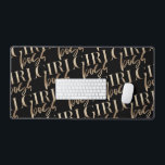 Faux Gold Foil | Girl Boss | Modern Ultra Desk Mat<br><div class="desc">GIRL BOSS - modern,  fun,  trendy and powerful

***For additional zazzle business stationery,  advertising or merchandising items to match this item,  please contact us through the designer contact on the our zazzle homepage.

*NOT REAL FOIL</div>